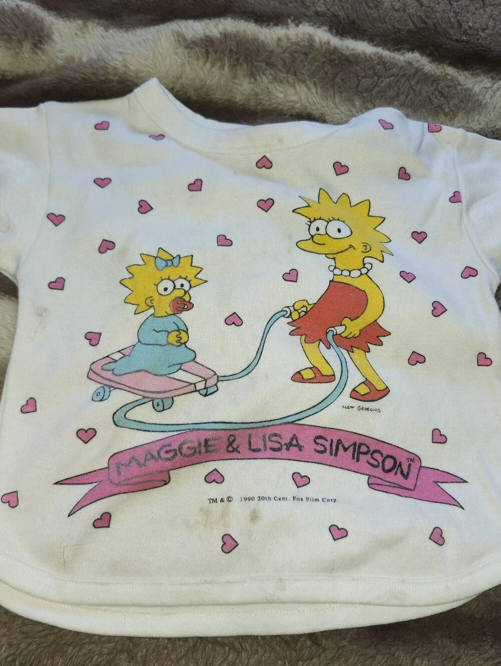 Vintage Kids Simpson Shirt- Stained